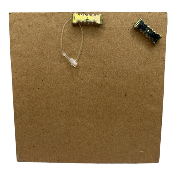 Wooden Quilt Inlay Art Framed Mosaic Decor Colorful Geometric Wall Art 5x5 - Picture 5 of 5